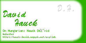 david hauck business card